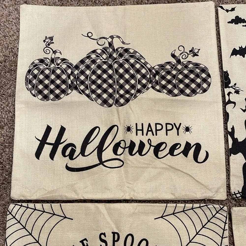 Halloween Set Of 4 Pillow Covers